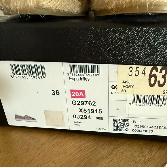 Chanel Cream Espadrille Slip-On Shoes - Picture 6 of 8